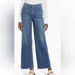 MOTHER The Tomcat Roller Raw Hem Wide Leg Jeans